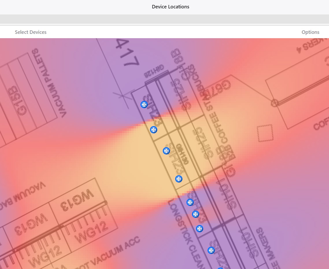 IoT mesh network reporting off-line retail shopper information from vibration sensors