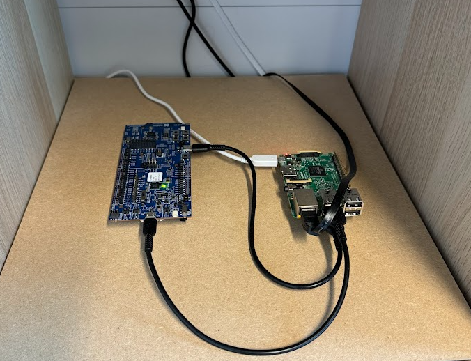 Single-device Bluetooth beacon test setup with a Raspberry Pi for automated OTA testing